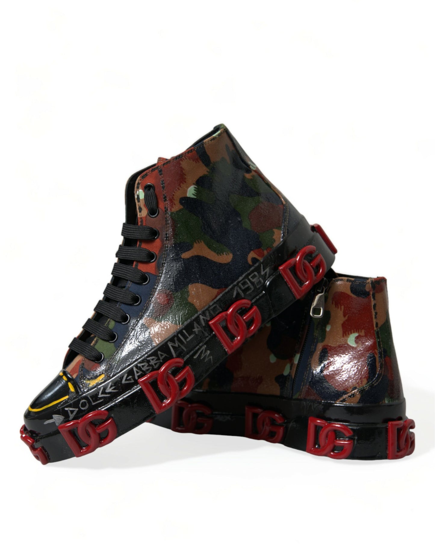 Multicolor Camouflage High Top Men Sneakers Shoes