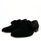 Black Velvet Loafers Formal Dress Shoes