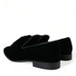 Black Velvet Loafers Formal Dress Shoes