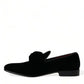 Black Velvet Loafers Formal Dress Shoes