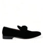 Black Velvet Loafers Formal Dress Shoes