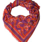Red Floral Cotton Shawl Wrap Foulard Scarf