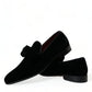 Black Velvet Loafers Formal Dress Shoes