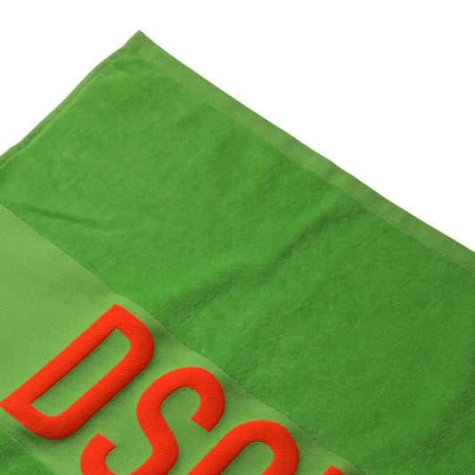 Chic Green Cotton Beach Towel