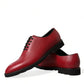 Red Leather Lace Up Oxford Men Dress Shoes