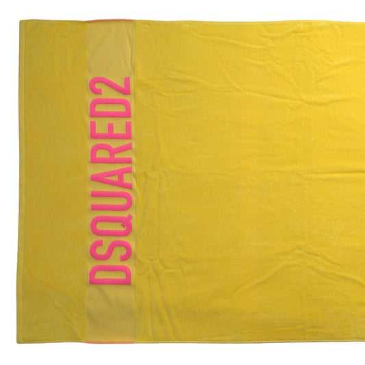 Sunshine Yellow Logo Beach Towel