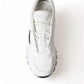Sleek White Nylon Low Top Sneakers