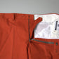Orange Straight Fit Men Formal Trousers Pants