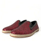 Red Sequined Loafers Slippers Men Shoes