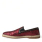 Red Sequined Loafers Slippers Men Shoes