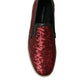 Red Sequined Loafers Slippers Men Shoes