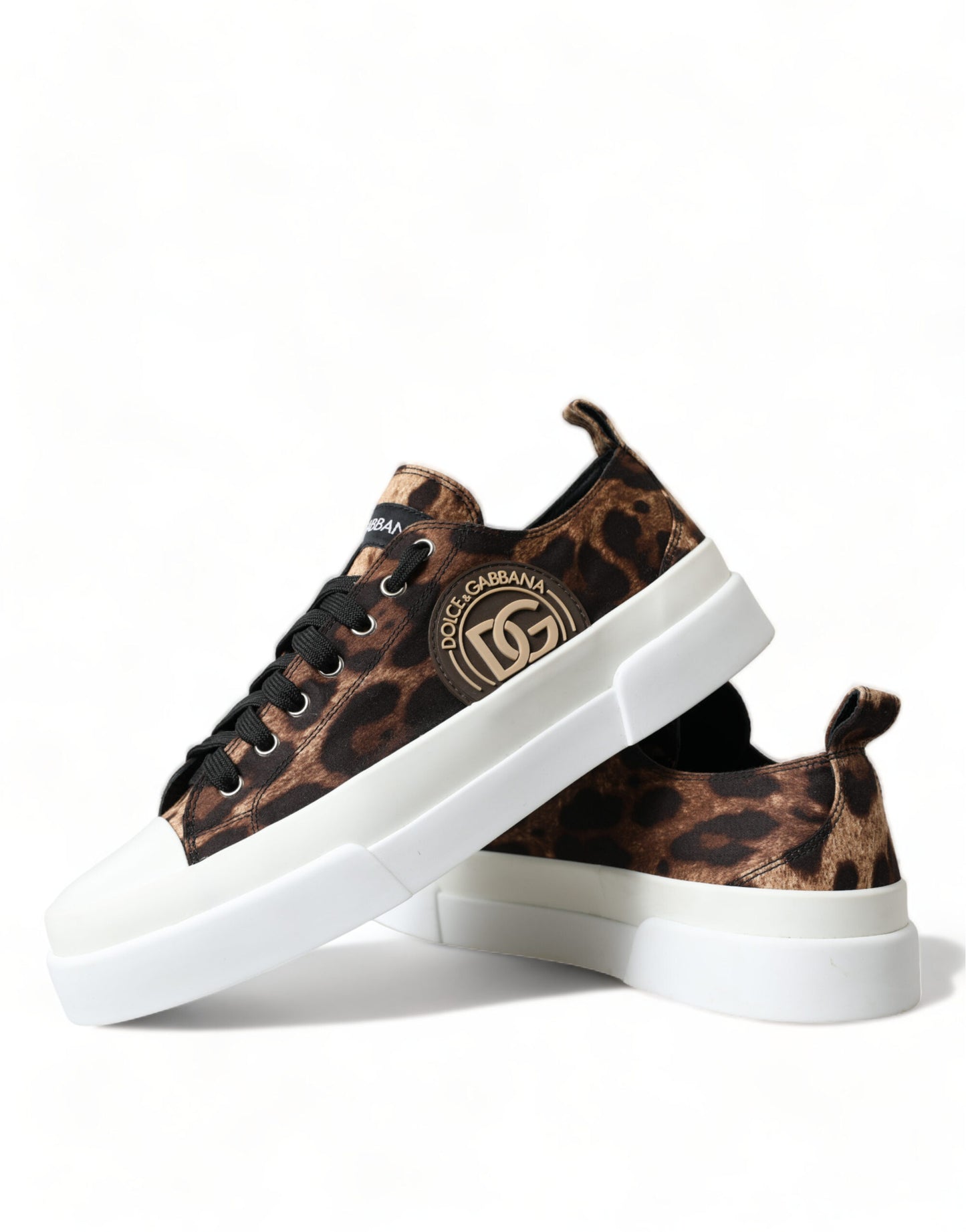 Brown Leopard Canvas Sneakers Shoes