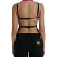 Pink Wool Knit Turtle Neck Backless Tank Top
