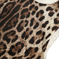 Brown Leopard Cotton Sleeveless Tank Top