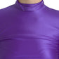 Purple Nylon Stretch Slim Long Sleeves Top