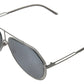 Sleek Grey Metal Sunglasses for Men
