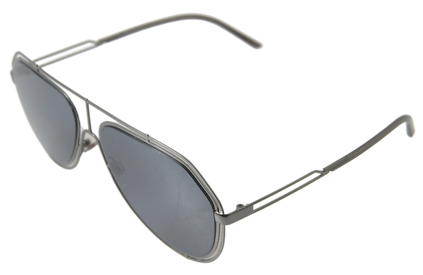 Sleek Grey Metal Sunglasses for Men