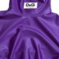 Purple Nylon Stretch Slim Long Sleeves Top