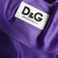 Purple Nylon Stretch Slim Long Sleeves Top