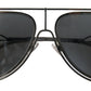 Sleek Grey Metal Sunglasses for Men