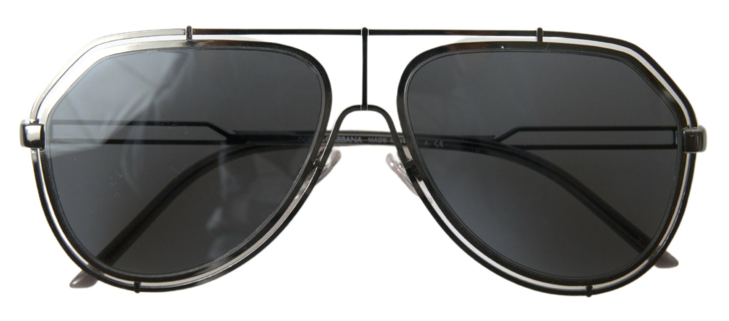 Sleek Grey Metal Sunglasses for Men