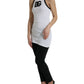 White DG Patch Sleeveless Cotton Tank Top