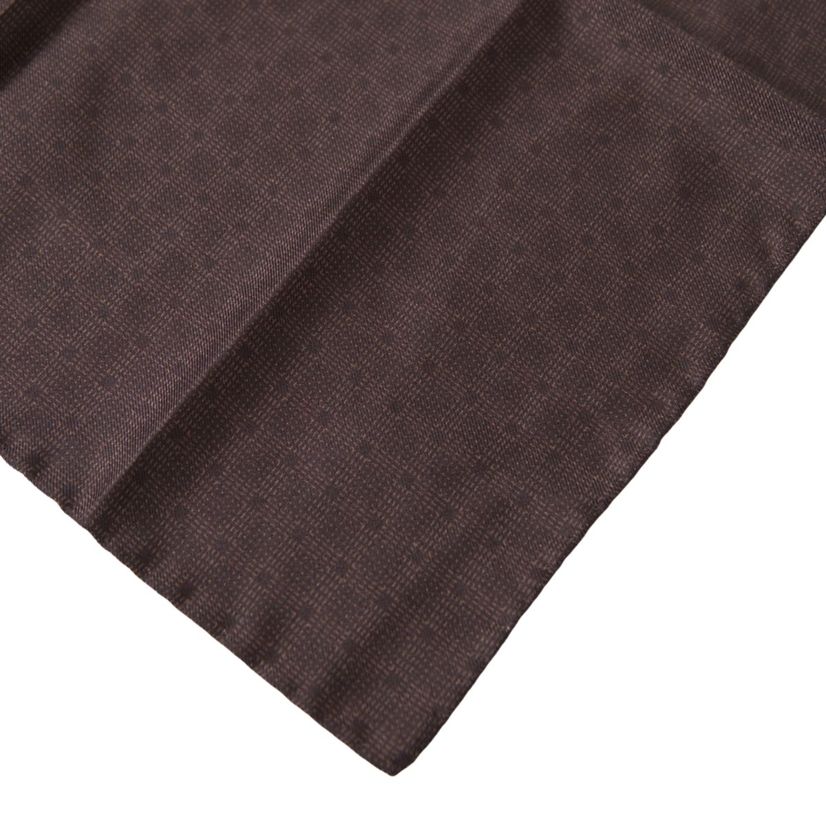 Elegant Silk Men's Square Scarf in Rich Brown