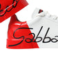 White Red Leather Logo Low Top Sneakers Men Shoes