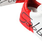 White Red Leather Logo Low Top Sneakers Men Shoes