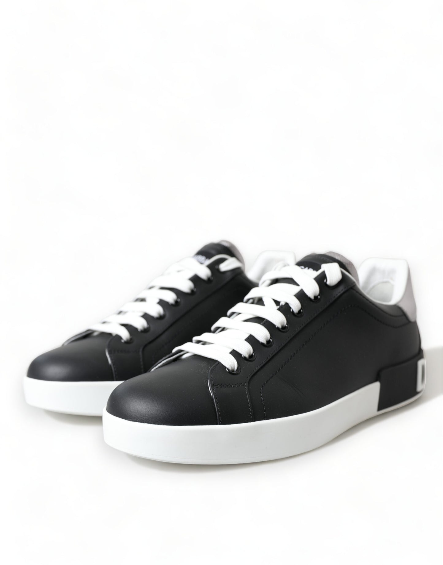 Black White Portofino Low Top Sneakers Men Shoes