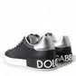 Black White Portofino Low Top Sneakers Men Shoes