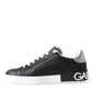 Black White Portofino Low Top Sneakers Men Shoes