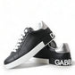 Black White Portofino Low Top Sneakers Men Shoes