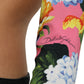 Multicolor Floral Print Long Sleeves Crop Top