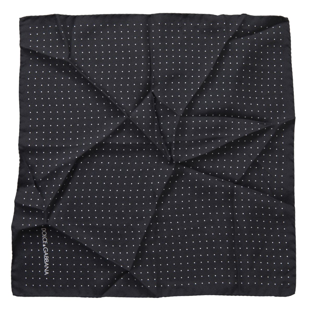 Elegant Silk Black Men's Square Scarf