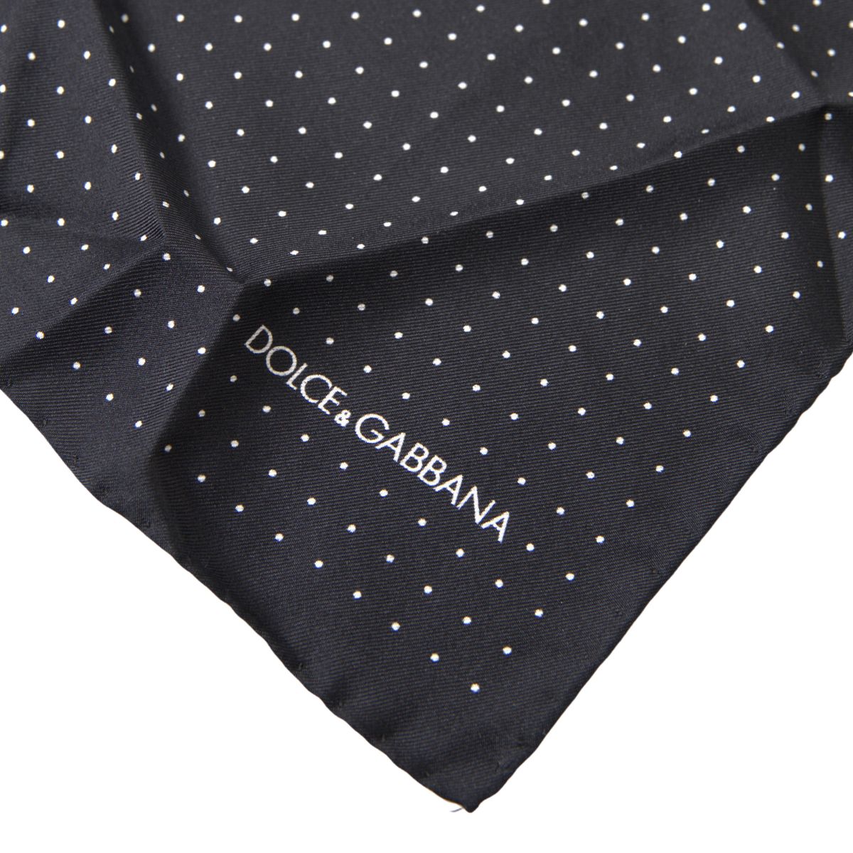 Elegant Silk Black Men's Square Scarf