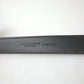Black Leather Silver Logo Metal Buckle Belt