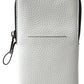 Elegant White Leather Phone Crossbody Bag