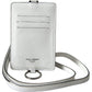 Elegant White Leather Cardholder Lanyard