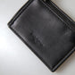 Black Leather Zip Logo Keyring Coin Purse Wallet