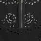 Black Floral Lace Viscose Bodycon Midi Dress
