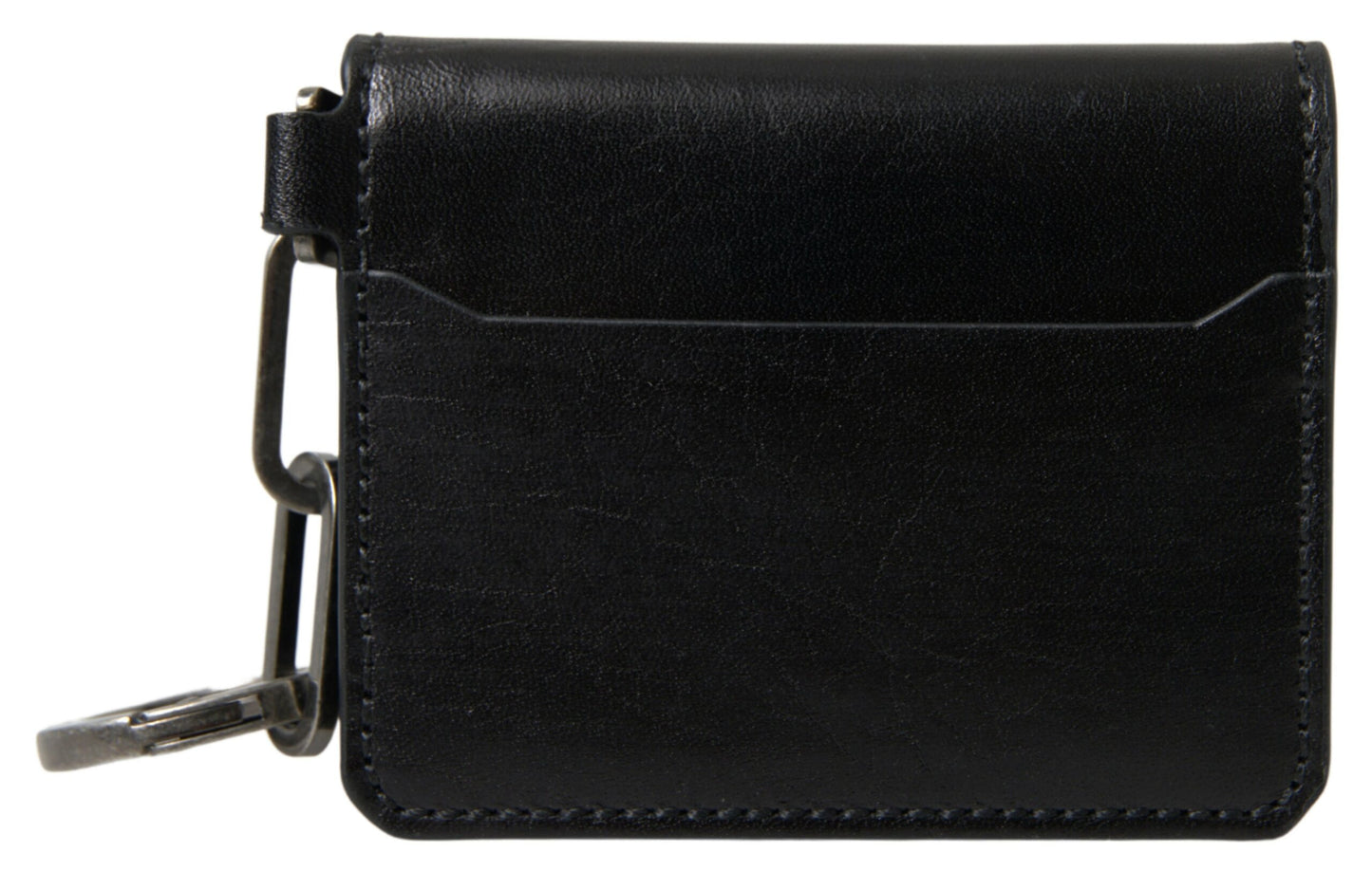 Elegant Black Leather Card Holder