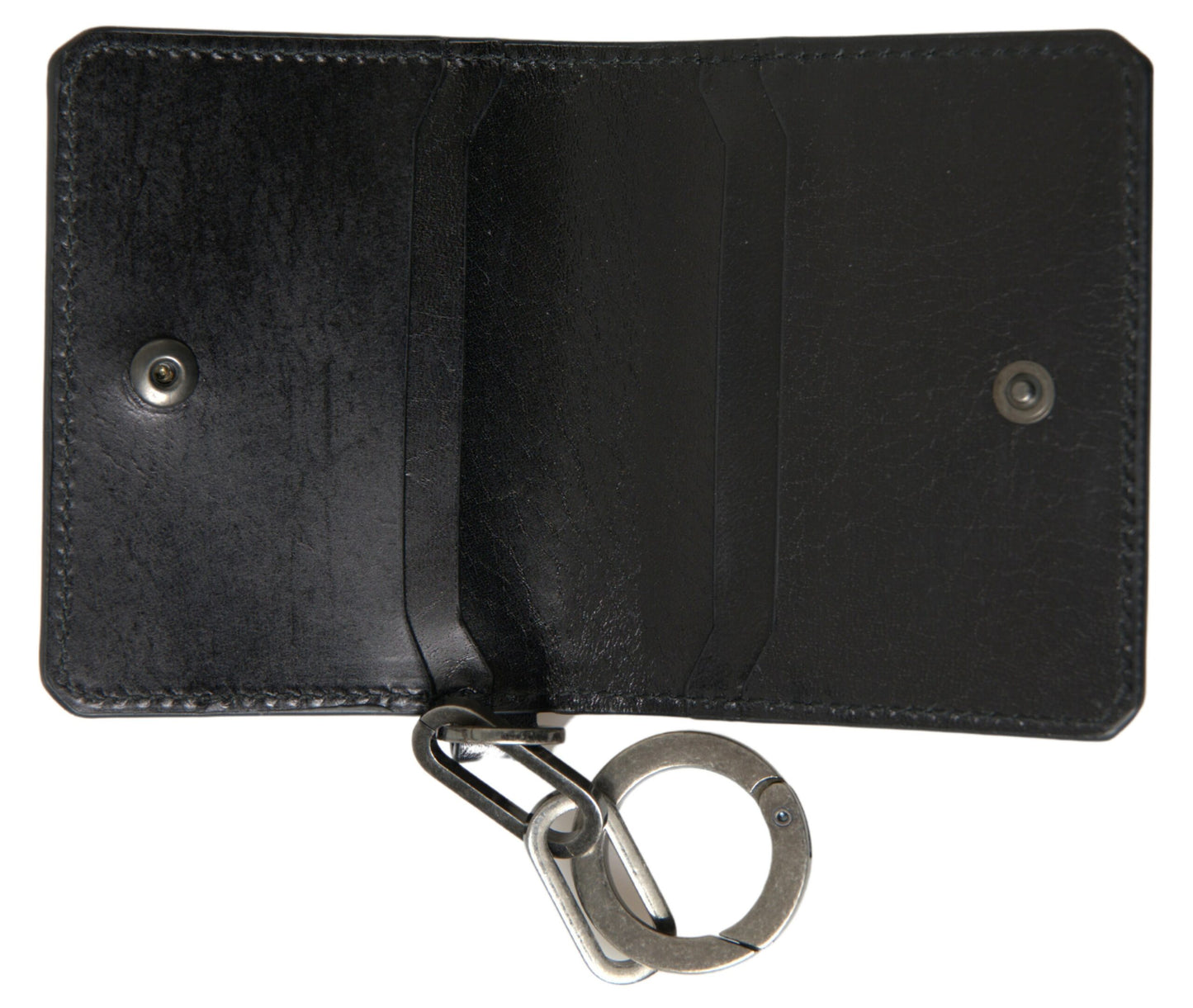 Elegant Black Leather Card Holder