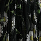 Black Floral Sheer A-line Knee Length Dress