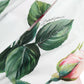 White Cotton Rose A-line Pleated Long Dress