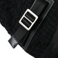 Black Silver Wool Zaino Tricot Backpack Men Bag