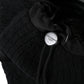 Black Silver Wool Zaino Tricot Backpack Men Bag