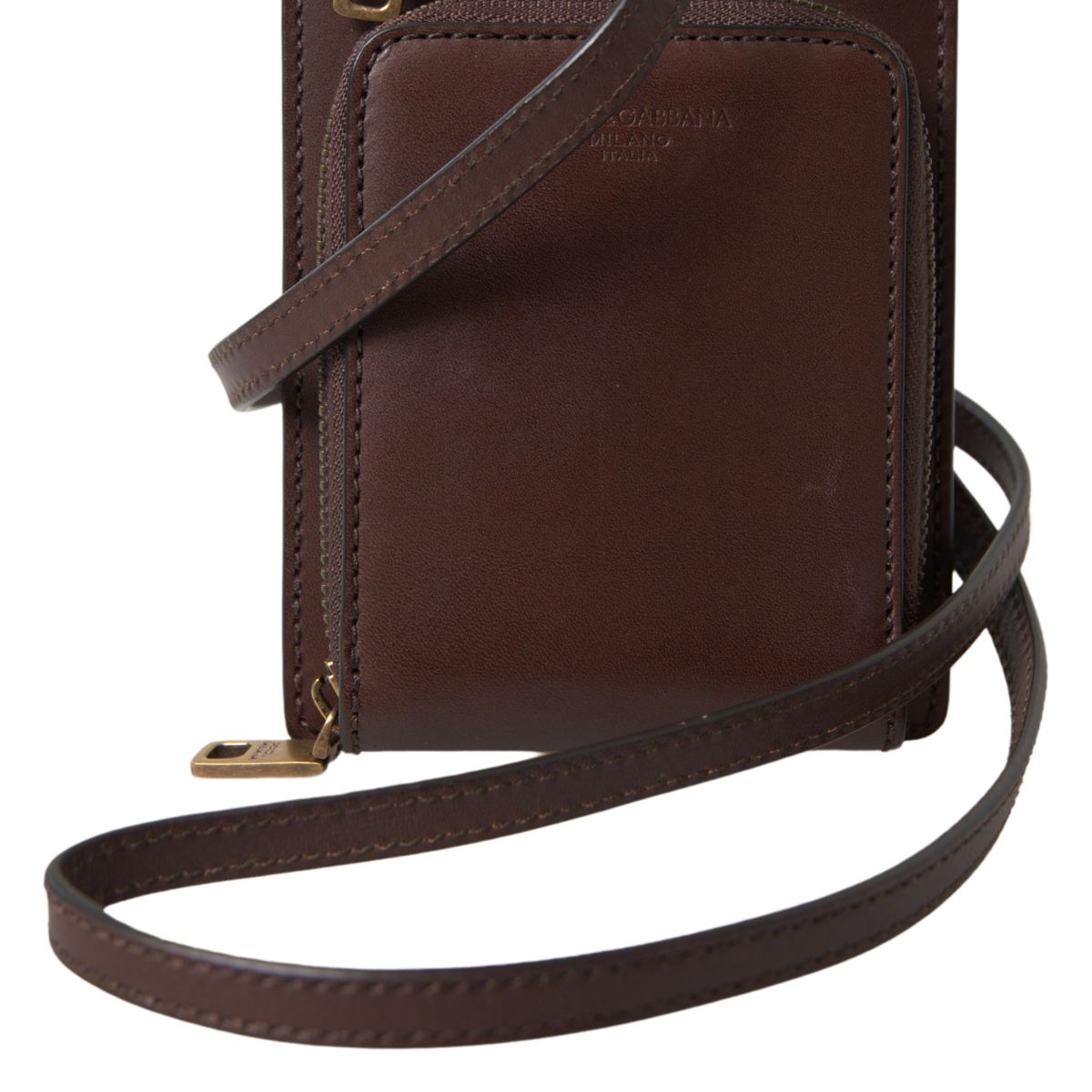 Elegant Calfskin Leather Crossbody Phone Bag