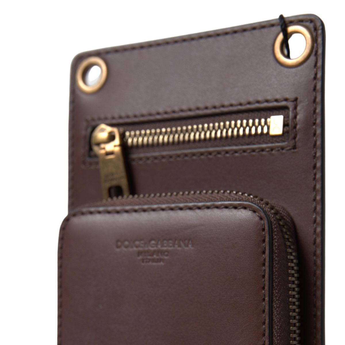 Elegant Calfskin Leather Crossbody Phone Bag