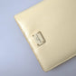 Elegant Beige Leather Passport Holder